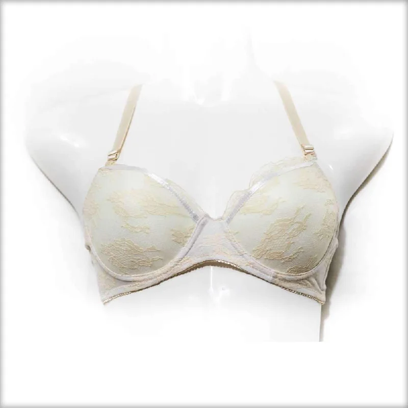 Women's push - up bras for enhanced cleavageWomen's push - up bras for enhanced cleavageWhite Single Padded Net Underwired Bra Women's push - up bras for enhanced cleavageWomen's push - up bras for enhanced cleavageWhite Single Padded Net Underwired Bra