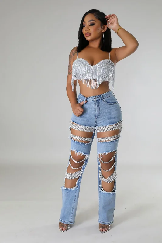 Women's pants with thermal lining Wide - leg women jeans for a modern and relaxed vibe Feel My Love Jeans