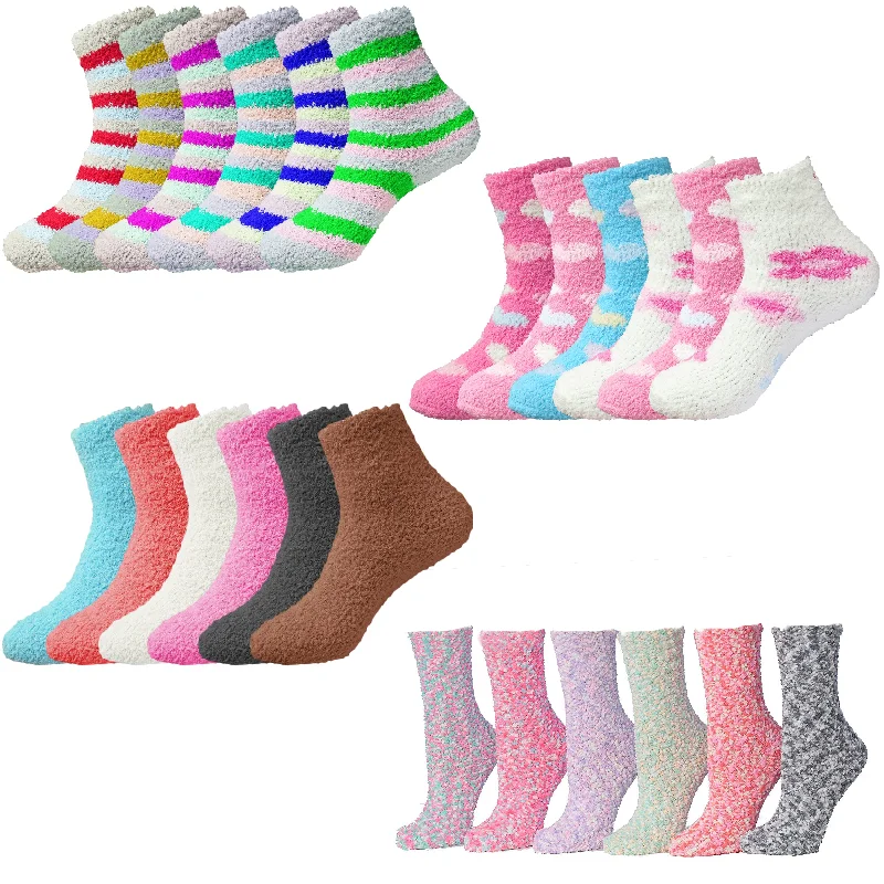 Women's moisture - wicking socks for sports6 Pairs of Women's Bed Room Slipper Socks | Soft & Comfy Fuzzy Multicolor Patterned Winter House Socks Women's moisture - wicking socks for sports6 Pairs of Women's Bed Room Slipper Socks | Soft & Comfy Fuzzy Multicolor Patterned Winter House Socks