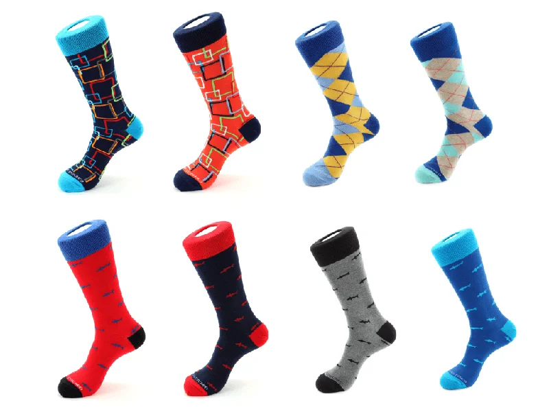 Women's crew socks with a polka - dot print8 Pair Combo Pack # 10