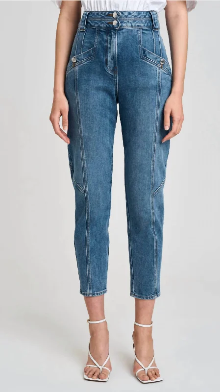 Women's spring - fresh floral pants Skinny women jeans with a form - fitting design Alexa High Rise Jeans In Medium Wash