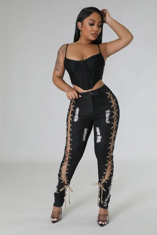 Women's pants for job interviews Skinny women jeans with a form - fitting design Another Moment Jeans