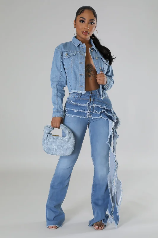 Women's wide - leg dress pants Bootcut women jeans to complement various shoe styles Meet You There Jeans