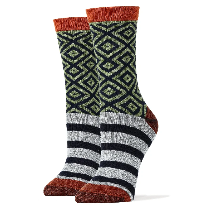 Women's satin - trimmed socks for a touch of eleganceBeale St