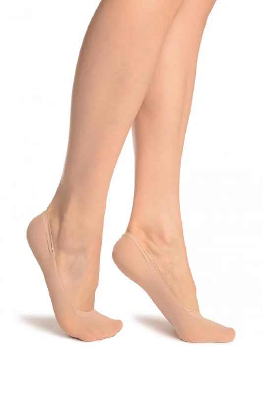 Women's bamboo fiber socks for eco - friendlinessBeige Opaque Footies 40 Den