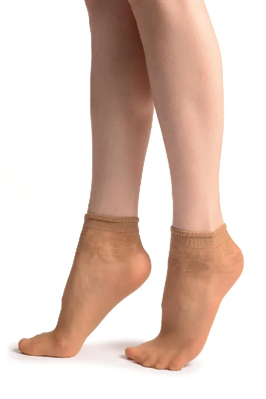 Women's cashmere - blend socks for extra softnessBeige With Wine Leaves Socks Ankle High Women's cashmere - blend socks for extra softnessBeige With Wine Leaves Socks Ankle High