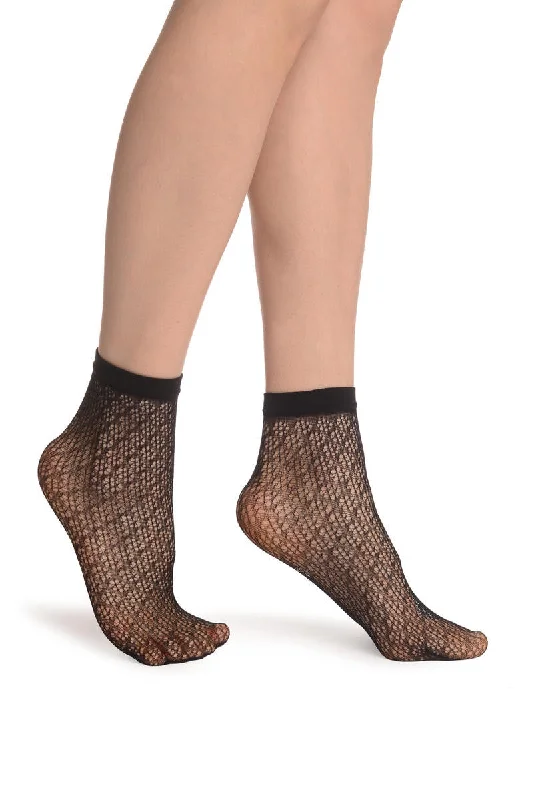 Women's moisture - wicking socks for sportsBlack Crochet Polka Lace Socks Ankle High Women's moisture - wicking socks for sportsBlack Crochet Polka Lace Socks Ankle High