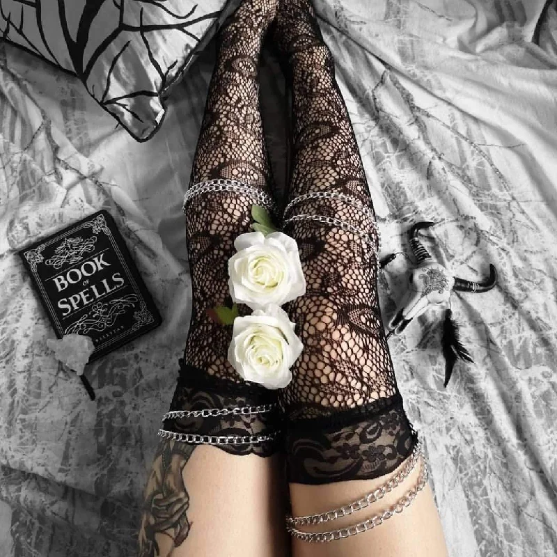 Women's cotton blend socks for breathabilityWomen's Black Sheer Floral Lace Stockings Women's cotton blend socks for breathabilityWomen's Black Sheer Floral Lace Stockings