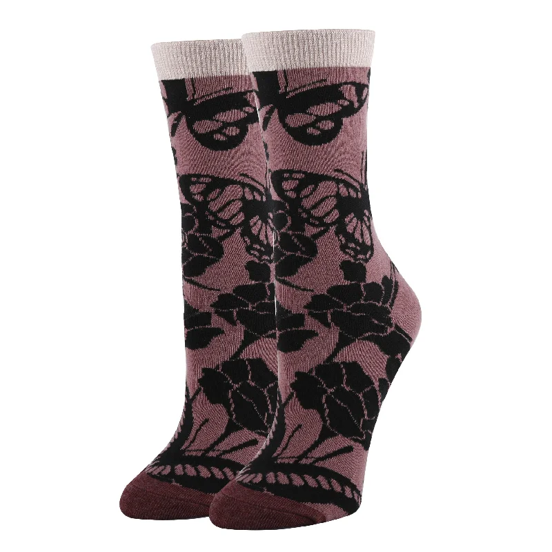 Women's anti - odor socks for long - day freshnessBlossom Print Socks