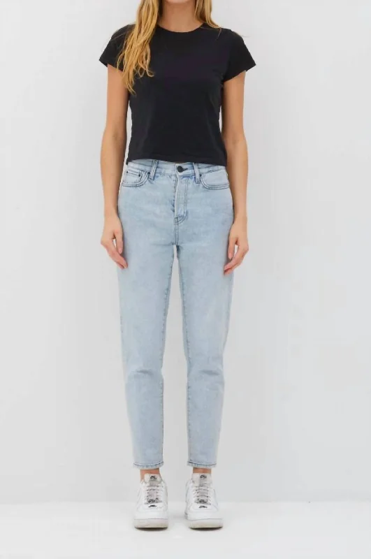 Women's unisex - style casual pants Ripped women jeans for a rebellious and fashion - forward style Cherry Pocket Jeans In Blue