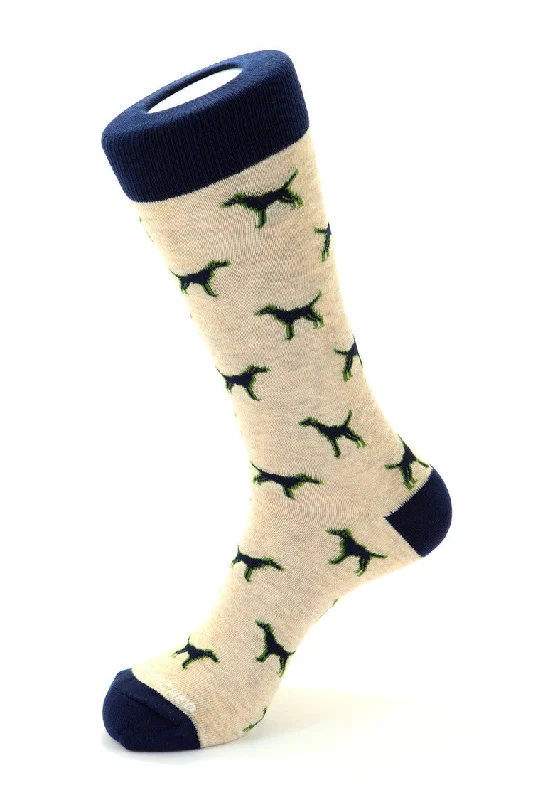 Women's crew socks with a polka - dot printDog Sock