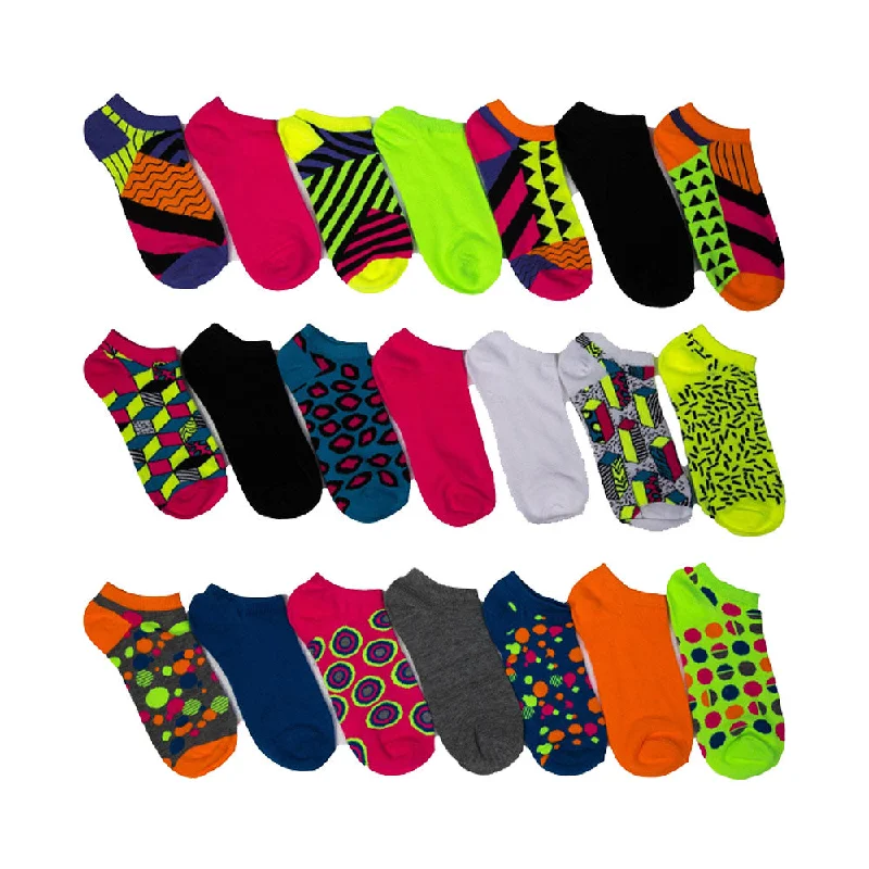 Women's silk - lined socks for a luxurious feelEverlast Women's Athletic No Show Socks, Funky Colorful, Funky Geometric Designs 21-Pack Women's silk - lined socks for a luxurious feelEverlast Women's Athletic No Show Socks, Funky Colorful, Funky Geometric Designs 21-Pack