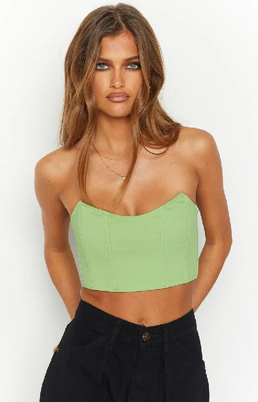Women's tie - dye festival pants Straight - leg women jeans with a classic and timeless appeal Graceland Green Corset Top