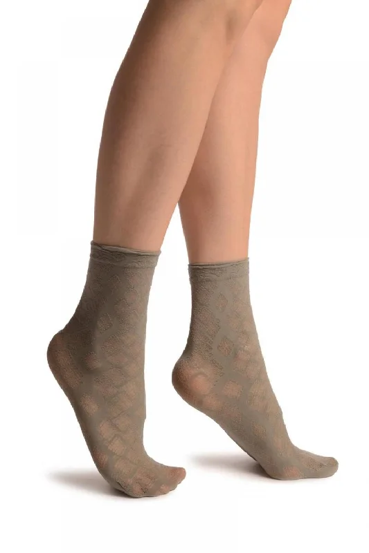 Women's arch - support socks for better comfortGrey With Transparent Diamonds Ankle High Socks Women's arch - support socks for better comfortGrey With Transparent Diamonds Ankle High Socks