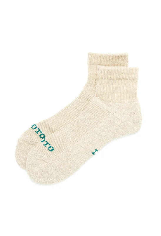 Women's moisture - wicking socks for sportsROTOTO Hemp / Organic Cotton Pile Ankle Socks - Beige Women's moisture - wicking socks for sportsROTOTO Hemp / Organic Cotton Pile Ankle Socks - Beige