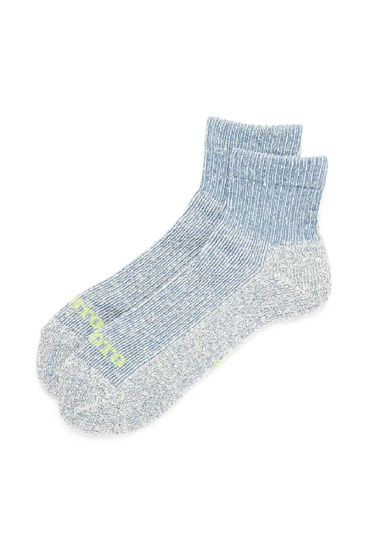 Women's ankle socks with a frilly edgeROTOTO Hemp / Organic Cotton Pile Ankle Socks - Blue Women's ankle socks with a frilly edgeROTOTO Hemp / Organic Cotton Pile Ankle Socks - Blue