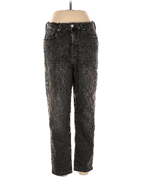 Women's printed floral pants High - waisted women jeans for a flattering silhouette High-Rise Straight-leg Jeans