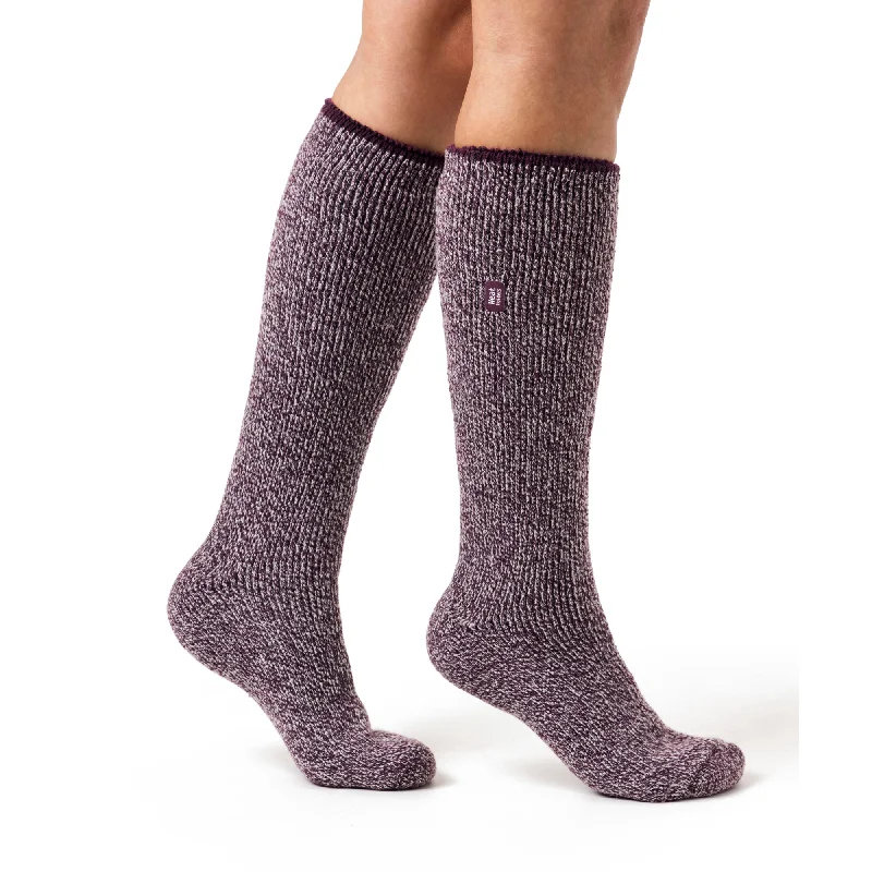 Women's cushioned sole socks for shock absorptionLadies Original Outdoors Long Merino Wool Blend Socks - Wine Women's cushioned sole socks for shock absorptionLadies Original Outdoors Long Merino Wool Blend Socks - Wine