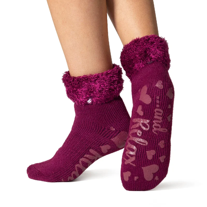 Women's cotton blend socks for breathabilityLadies Original Mayfield Lounge Socks with Turnover Feather Top Women's cotton blend socks for breathabilityLadies Original Mayfield Lounge Socks with Turnover Feather Top