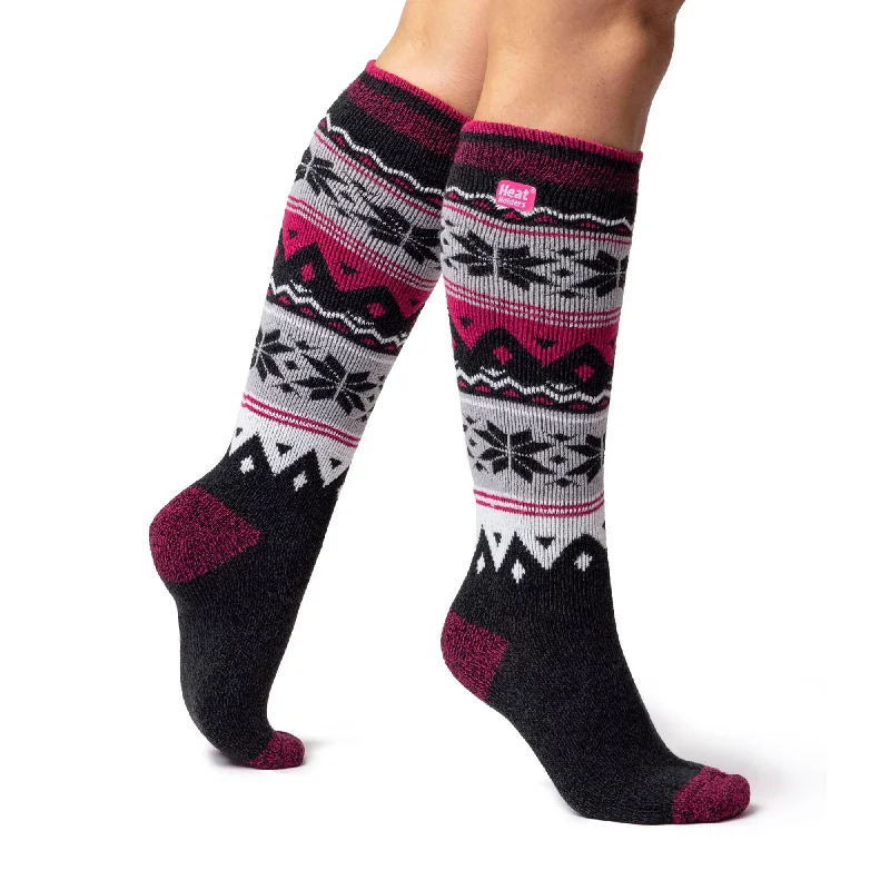 Women's non - slip socks for safetyLadies Lite Jacquard Long Socks - Marton