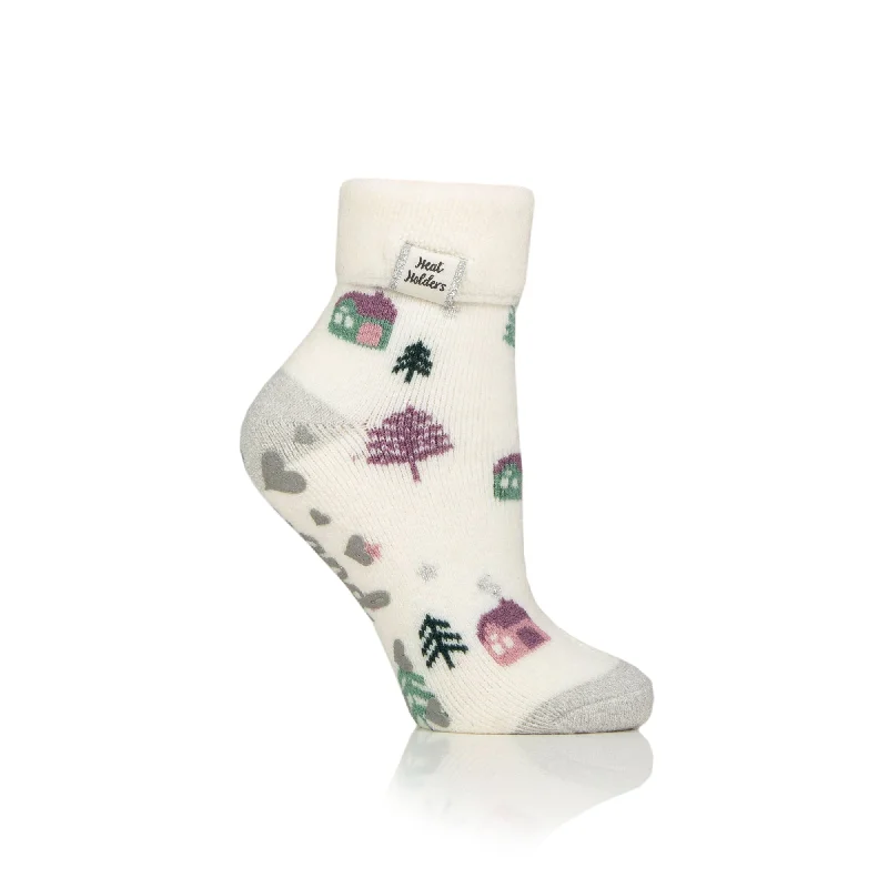 Women's moisture - wicking socks for sportsLadies Lite Lounge Socks with Turnover Top - Cosy Cabin Women's moisture - wicking socks for sportsLadies Lite Lounge Socks with Turnover Top - Cosy Cabin
