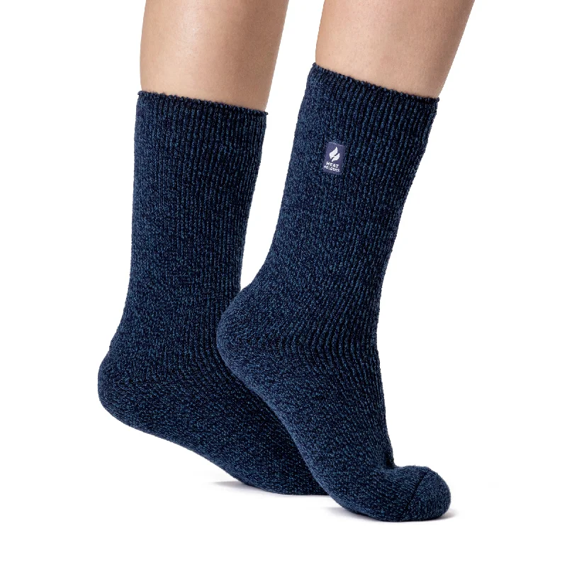 Women's silk - lined socks for a luxurious feelLadies Original Outdoors Merino Wool Blend Socks - Navy & Teal
