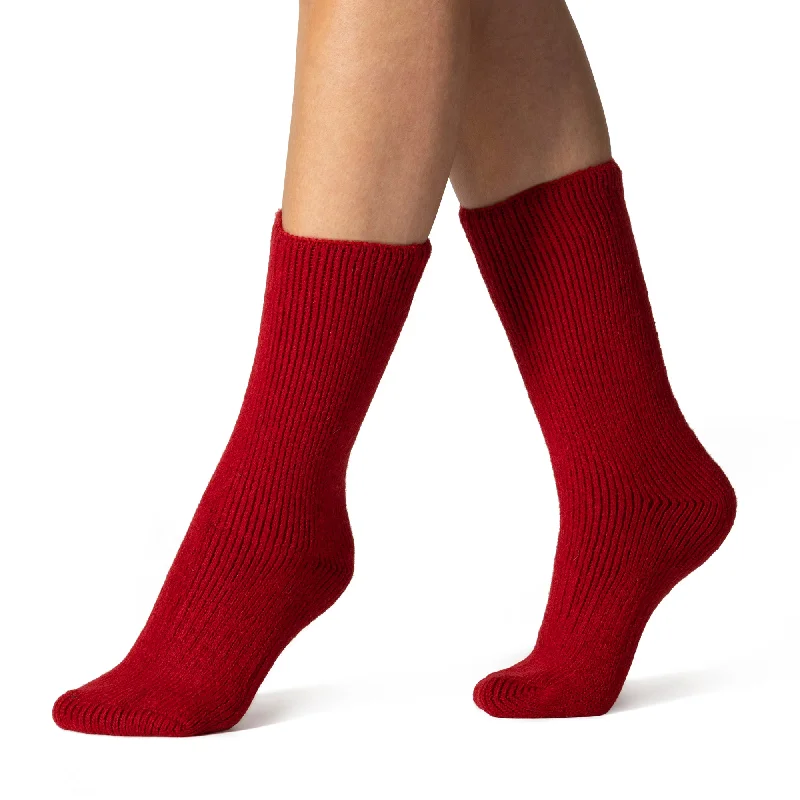 Women's bamboo fiber socks for eco - friendlinessLadies Original Wool Socks - Red