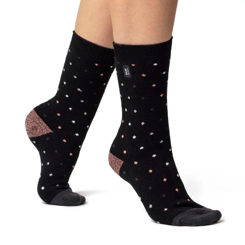 Women's silk - lined socks for a luxurious feelLadies Ultra Lite Berry Spot Socks - Black Women's silk - lined socks for a luxurious feelLadies Ultra Lite Berry Spot Socks - Black