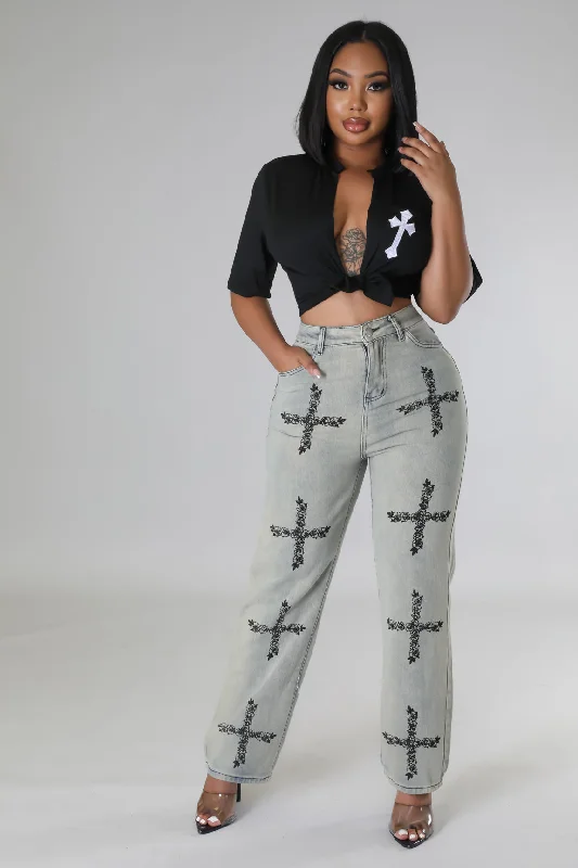 Women's spandex stretch pants Cargo women jeans with multiple pockets for added functionality Lecca Jeans