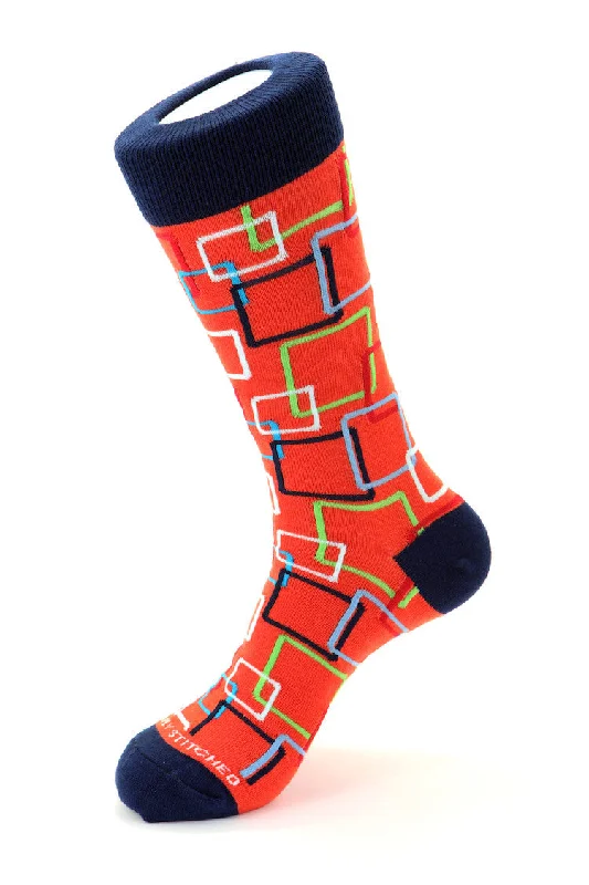 Women's over - the - calf socks with a stripe designLinks Sock