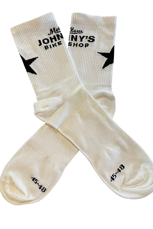 Women's spandex - infused socks for stretchMJ's Classic White Socks