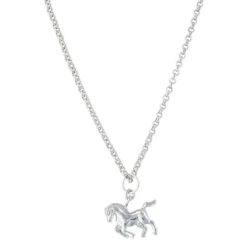 Women's silk - lined socks for a luxurious feelPrancing Horse Necklace