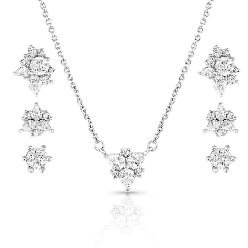 Women's spandex - infused socks for stretchTriple Play Crystal Jewelry Set