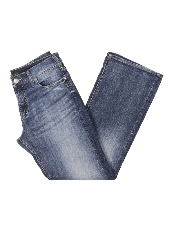 Women's pants for skiing Stretch women jeans for enhanced mobility and comfort Plus Womens Mid-Rise Faded Bootcut Jeans
