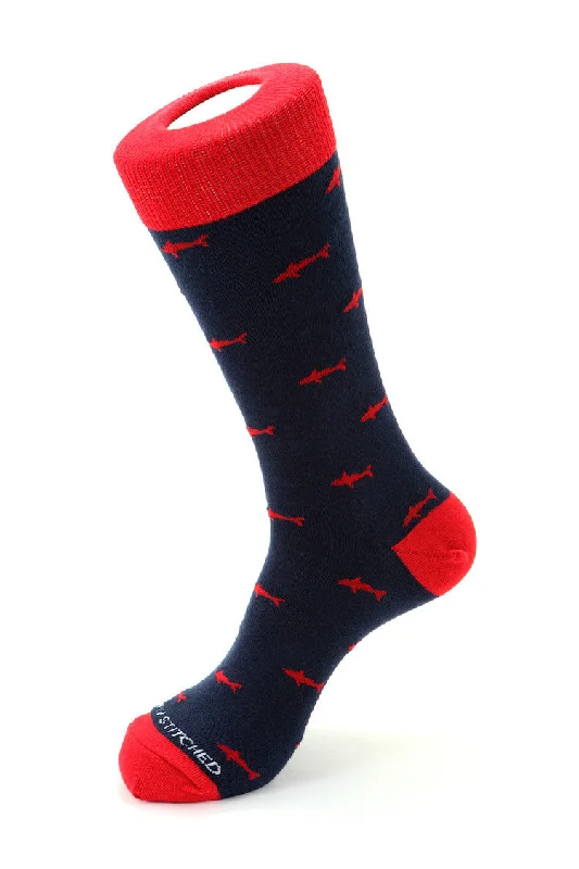 Women's no - show socks with a floral motifShark Ditsy Sock