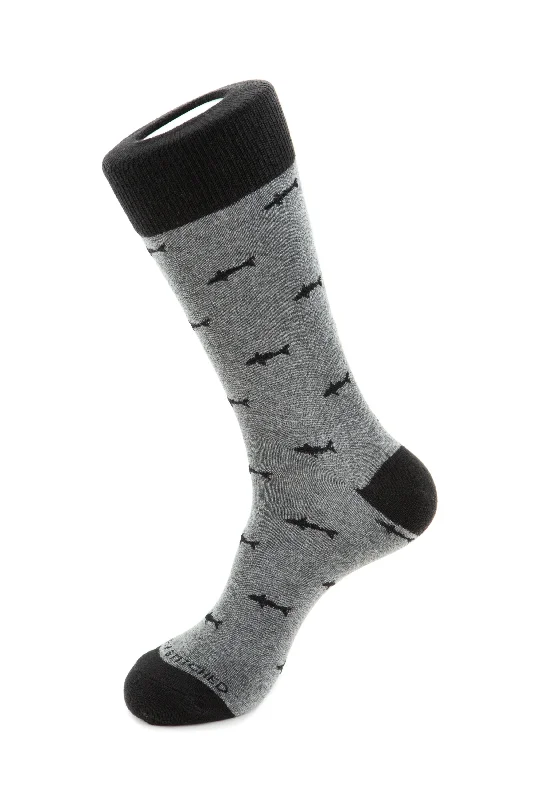 Women's argyle - patterned thigh - high socksShark Ditsy Sock