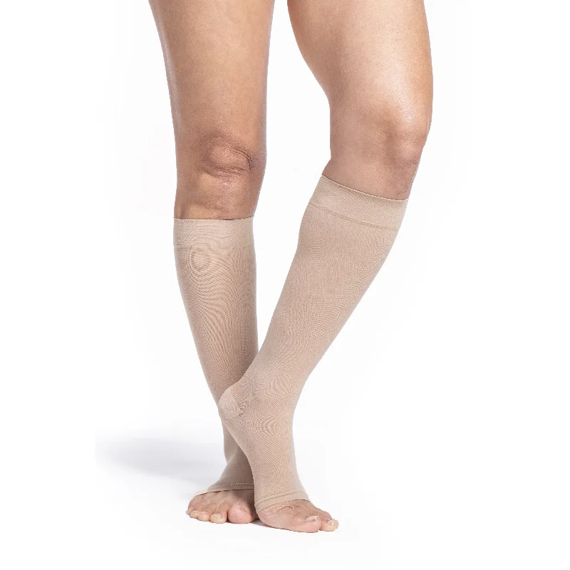 Women's thermal socks for cold weatherSigvaris Sheer Women's Knee High 30-40 mmHg, Open Toe
