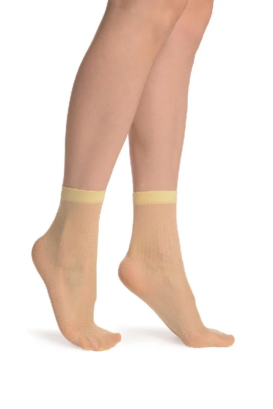 Women's anti - odor socks for long - day freshnessSilky Yellow Snake Skin 15 Den Socks Ankle High Women's anti - odor socks for long - day freshnessSilky Yellow Snake Skin 15 Den Socks Ankle High