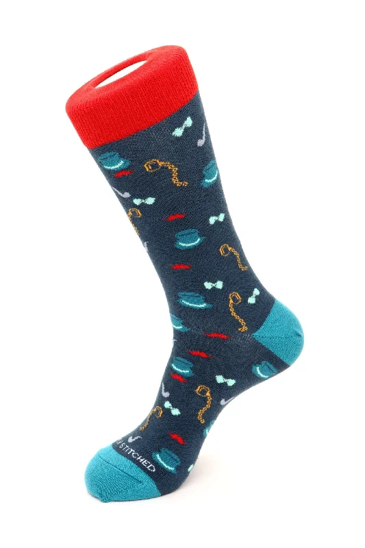 Women's non - slip socks for safetyTop Hats & Mustaches Sock