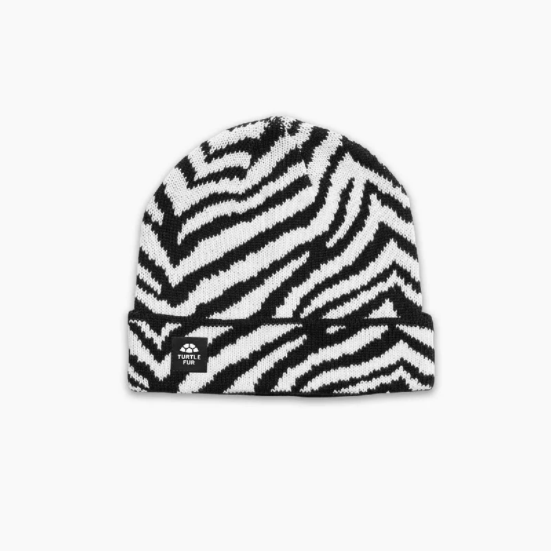 Women's microfiber socks for a lightweight optionZebralicious Cuff Beanie - Black