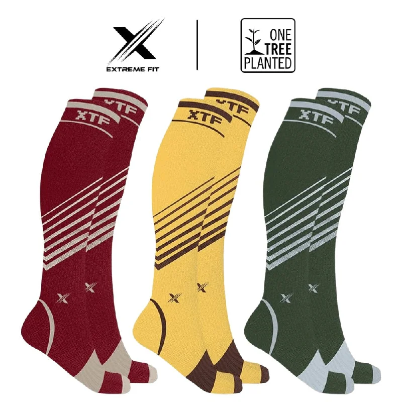 Women's cushioned sole socks for shock absorptionFall Inspired Knee-high Socks (3-Pack Assorted)