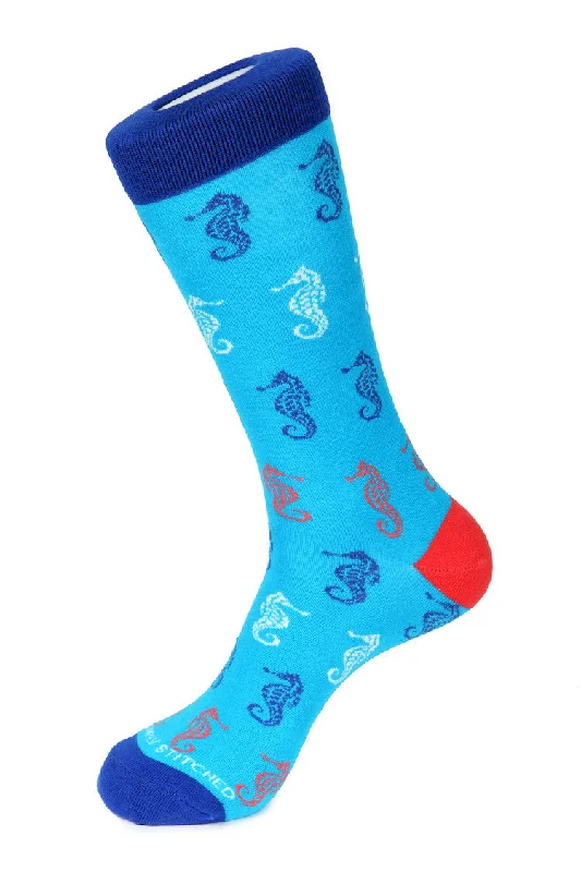 Women's microfiber socks for a lightweight optionSea Horses Sock