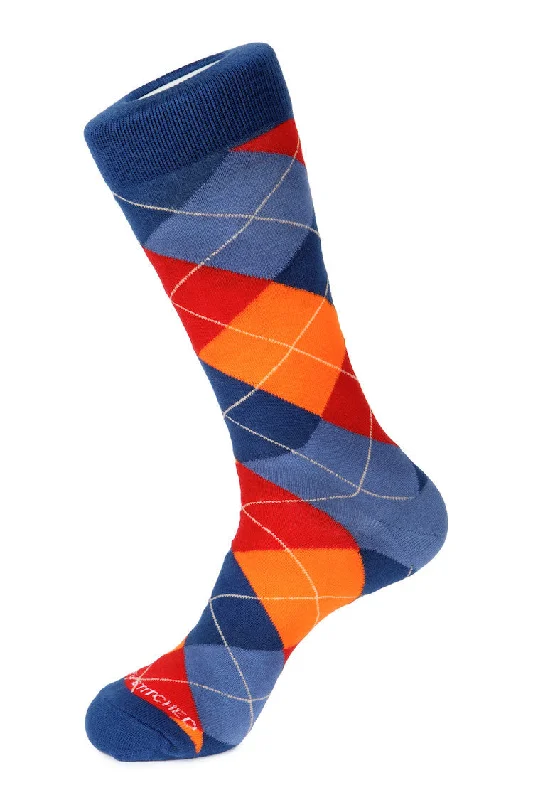 Women's silk - lined socks for a luxurious feelSpitfire Blue Argyle Sock