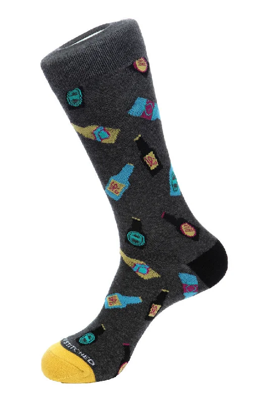 Women's thigh - high socks in a fishnet patternBottles Sock