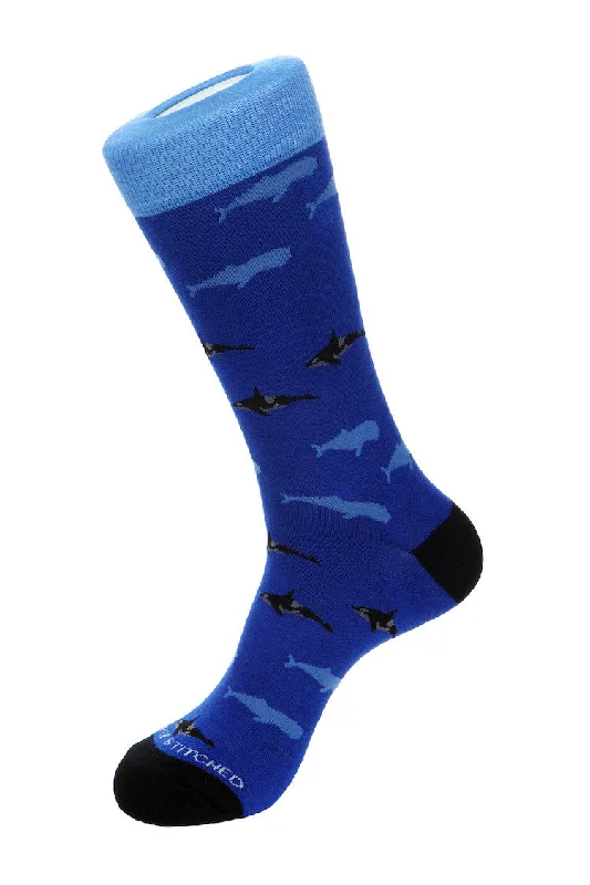 Women's no - show socks with a floral motifWhales Sock