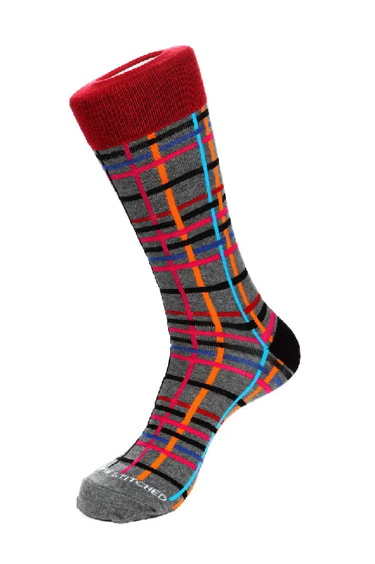Women's nylon - reinforced socks for durabilityPlaid Sock