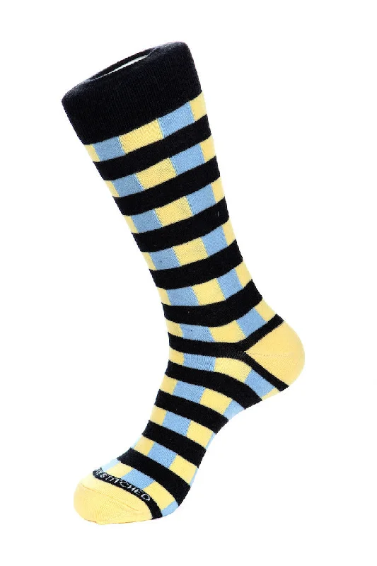 Women's over - the - calf socks with a stripe designSmall Boxes Sock