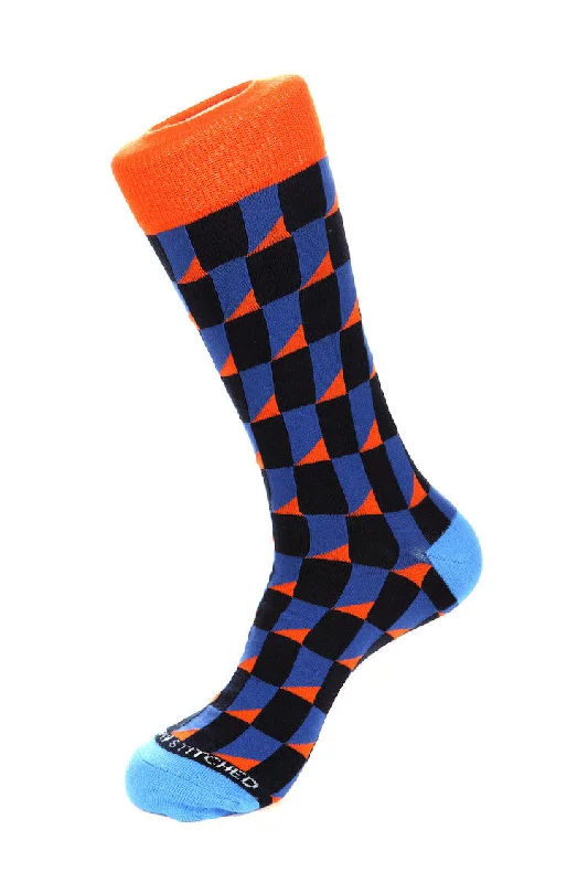 Women's knee - high socks with lace trimFlipped Triangles Sock
