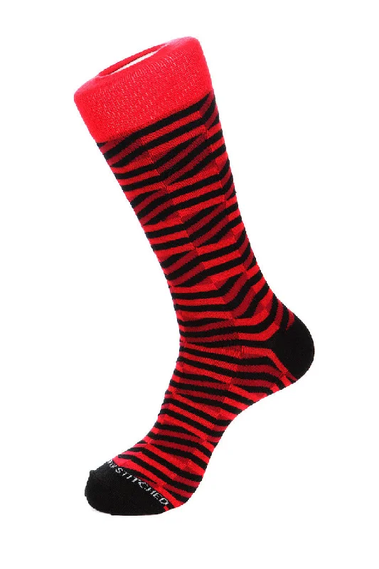 Women's anti - odor socks for long - day freshnessCheckerboard Stripe Sock