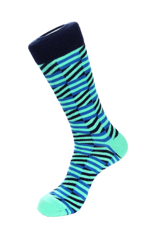 Women's leather - look socks for an edgy styleCheckerboard Stripe Sock
